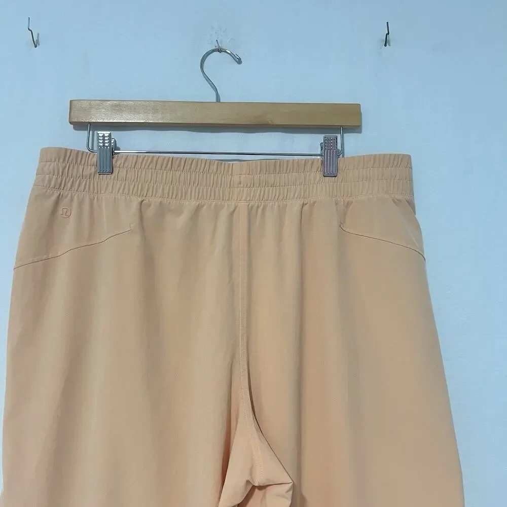Lululemon Swift Mid-Rise Wide-Leg Pant Women's 14 Peach Bellini Athleisure EUC